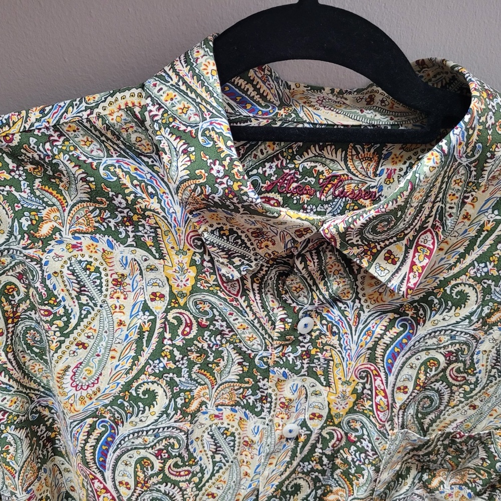 Alan Flusser Paisley Print Green Shirt
